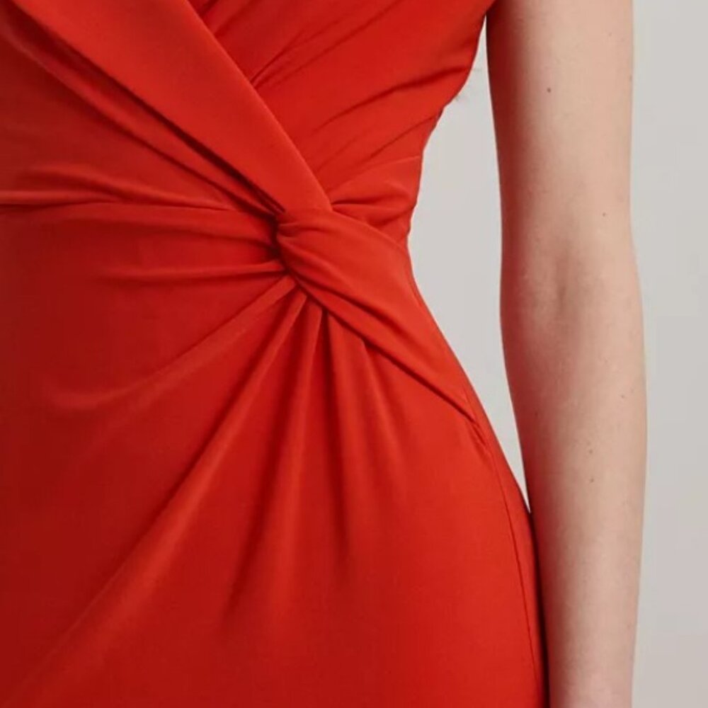 LAUREN RALPH LAUREN JERSEY OFF-THE-SHOULDER GOWN SIZE 0 - Picture 4 of 9